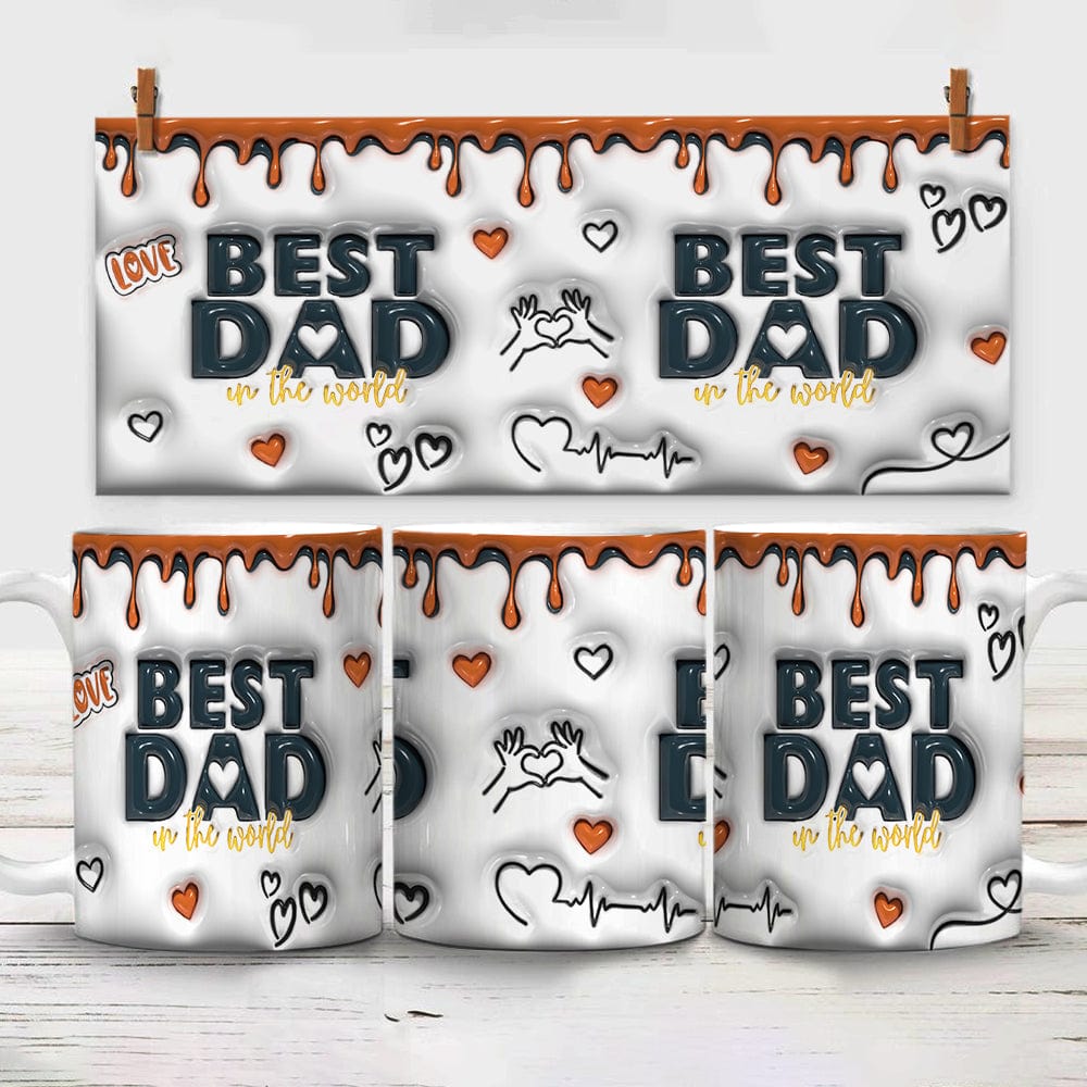 GeckoCustom Best Dad In The World Father's Day 3D Mug Personalized Gift TH10 890939