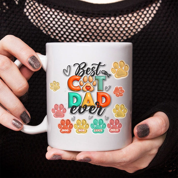GeckoCustom Best Dog Cat Mom Dad Ever With 3D Inflated Pet Mug Personalized Gift TA29 890028