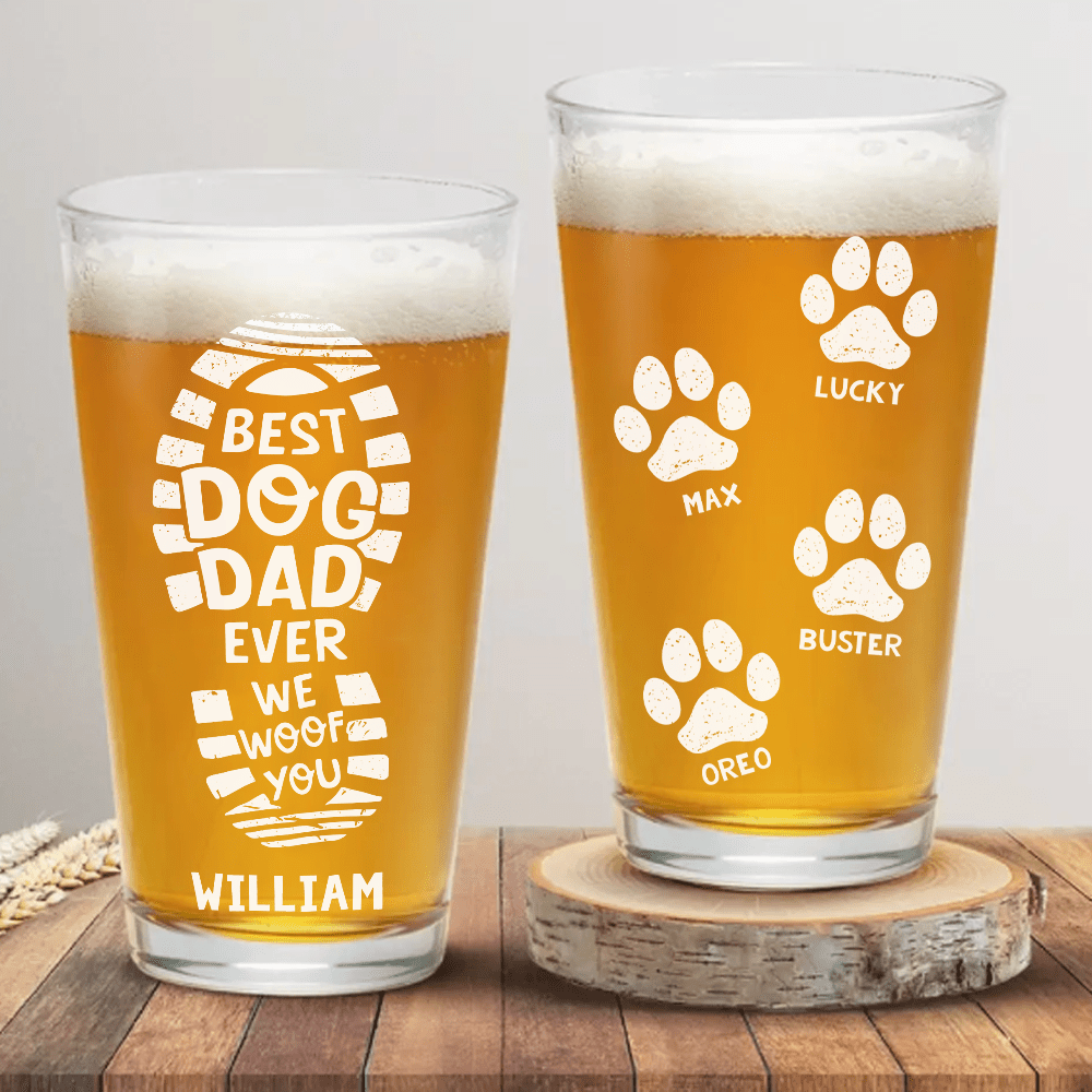 The Dog Is A Gentleman - Dog Personalized Custom Beer Glass, Gift