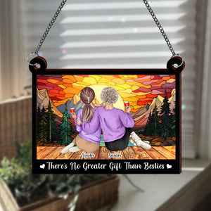 GeckoCustom Besties Forever Christmas Gift For Besties, Sisters Window Hanging Suncatcher Ornament Personalized Gift HO82 893102