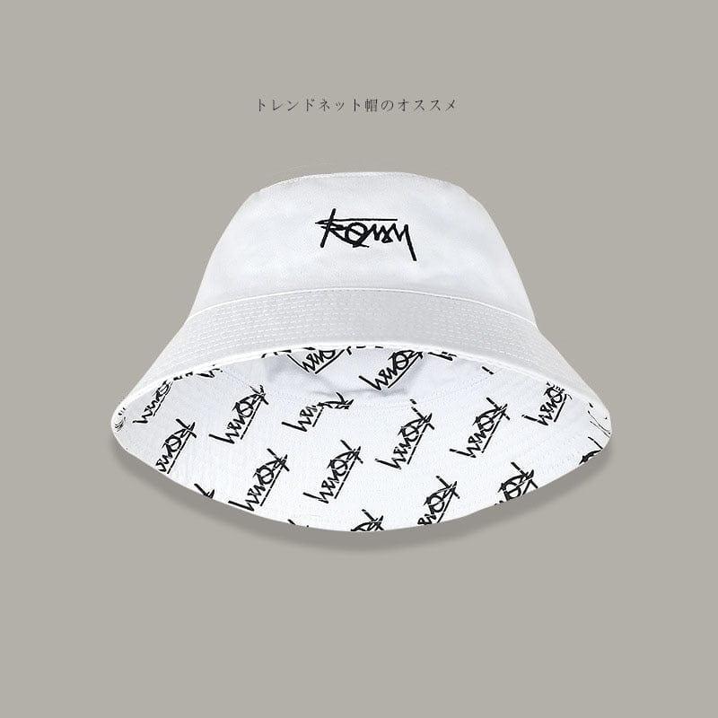 GeckoCustom Big Head Size Fisherman Hat Male Reversible Hawaii Korean Spring Hats for Men Casual  Panama Hat Bob Hip hop Bucket  Men Caps White 2 / S(52-54CM)