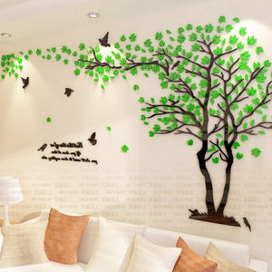 GeckoCustom Big size Lovers Tree Acrylic Wall Stickers for Living room Wall 3D art Decoration Accessories Home decor 2 / S 100CM 183CM