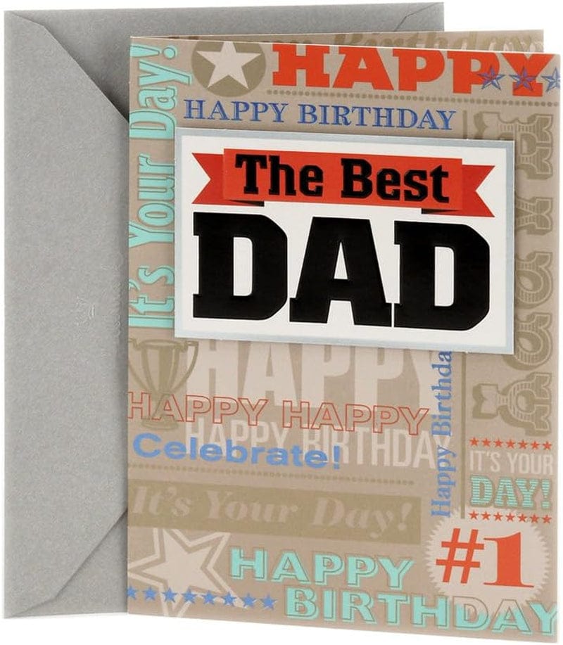 GeckoCustom Birthday Card to Father (Best Kind of Dad) Words Pattern