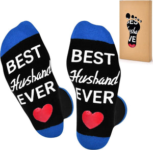 GeckoCustom Birthday Gifts for Dad Fathers Day Dad Gifts from Daughter Son Wife, Mens Gifts Funny Socks Christmas Gifts for Men Black2 / 6-12