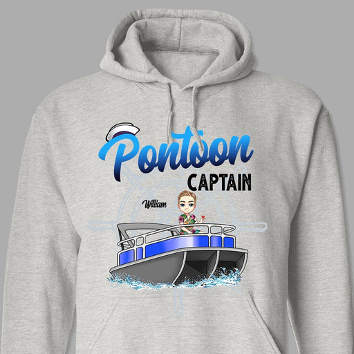 GeckoCustom Boating Pontoon Captain Shirt TA29 889603 Pullover Hoodie / Sport Grey Color / S