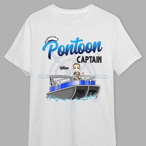 GeckoCustom Boating Pontoon Captain Shirt TA29 889603 Premium Tee (Favorite) / P White / S