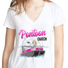 GeckoCustom Boating Pontoon Queen Shirt TA29 889601 Women V-neck / V White / S