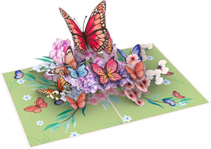 GeckoCustom Butterflies on Flowers Pop up Mother'S Day Card - 3D Anniversary, Valentine'S Day Card, Thank You, Happy Birthday - for Mom, for Wife, for Daughter, for Sister