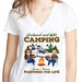 GeckoCustom Camping Partners For Life Husband Wife Shirt Personalized Gift TA29 890199 Women V-neck / V White / S