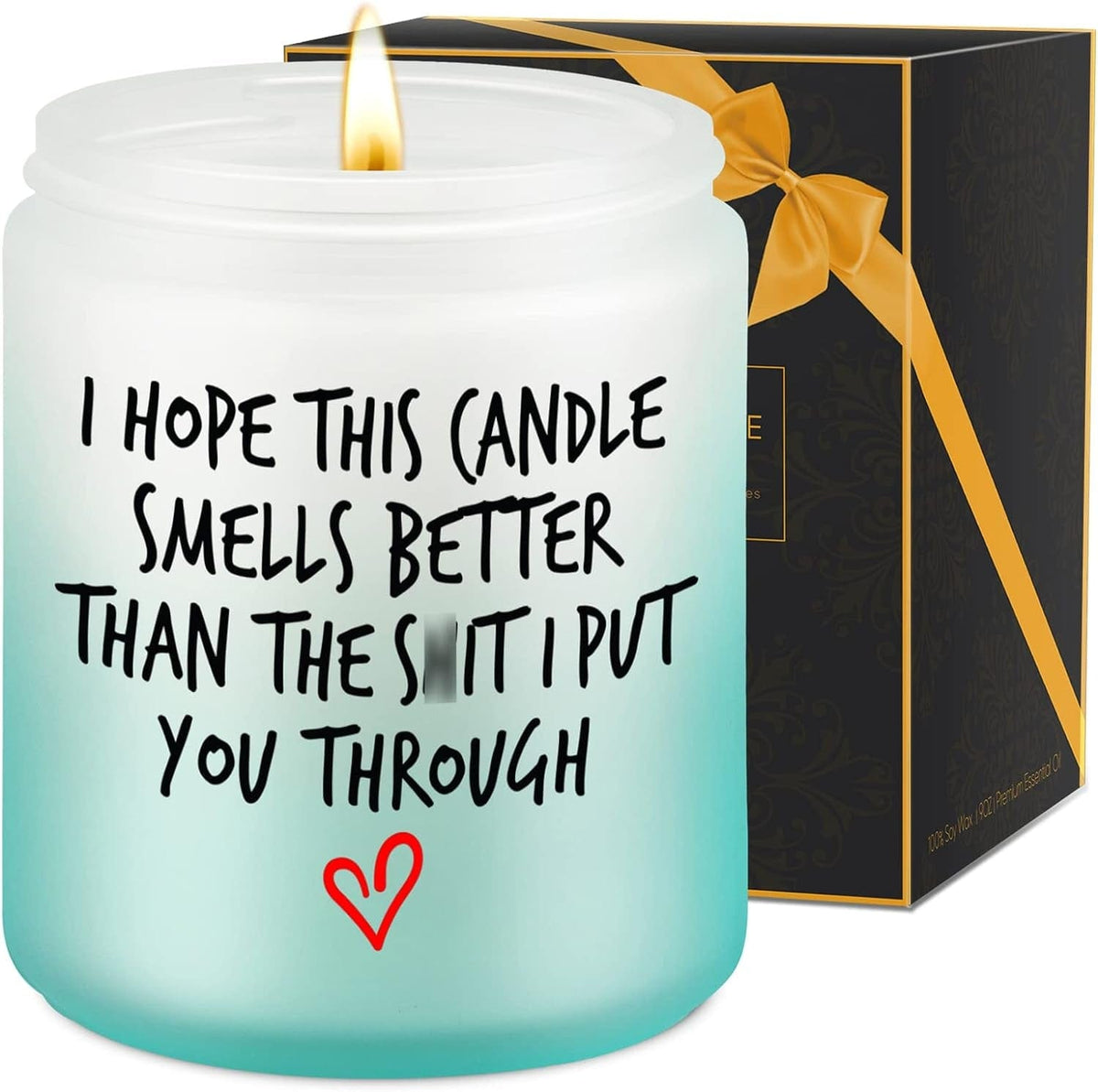 GeckoCustom Candle, I'M Sorry, I Love You Gifts for Her Him, Gifts for Wife, Mom Gifts, Grandma Girlfriend Wife Birthday Gift Idea - Mothers Day Funny Gifts for Women Men Dad Husband Boyfriend White/Green - Balance  Harmony