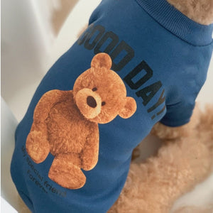 GeckoCustom Cartoon Bear Dog Hoodies Cute Cotton Pet Dogs Clothes For Puppy Small Medium Dogs Sweatshirt Jacket French Bulldog Chihuahua 4 / XS