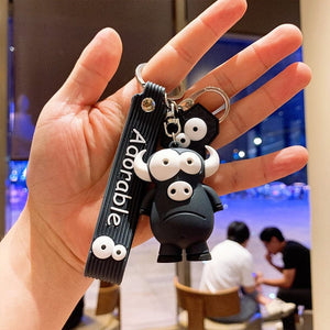 GeckoCustom Cartoon Lightning Bear Keychain Cute Astronaut Bear Doll Keyring Bag Pendant Couple Car Keyholder Creative Bag Charm Accessories Black-Style 14