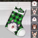 GeckoCustom Cat Pattern Christmas Cat Stocking HN590