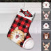 GeckoCustom Cat Pattern Christmas Cat Stocking HN590