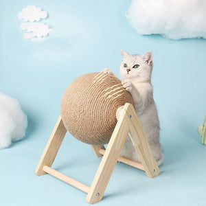 GeckoCustom Cat Scratching Ball Toy Kitten Sisal Rope Ball Board Grinding Paws Toys Cats Scratcher Wear-resistant Pet Furniture supplies
