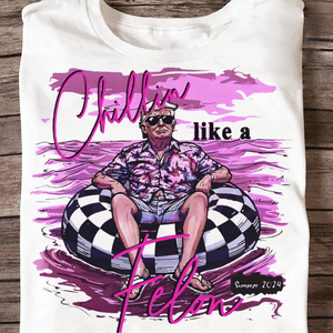 GeckoCustom Chillin Like A Felon Retro Summer Pink Shirt DM01 891241