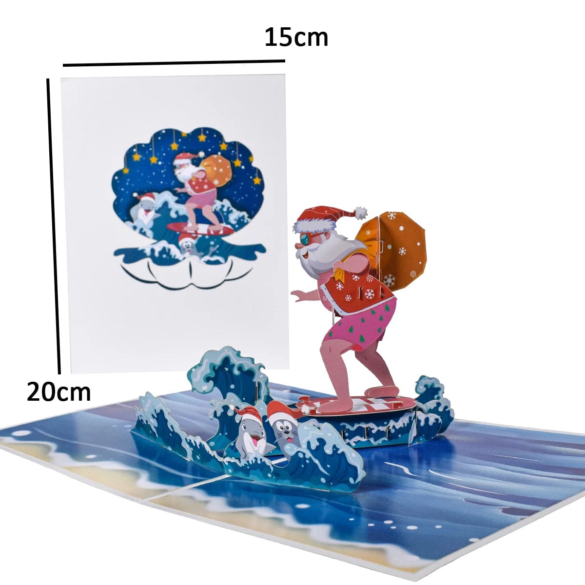 GeckoCustom Christmas Card Pop Up 3D Greeting Card New Year Christmas gift 10