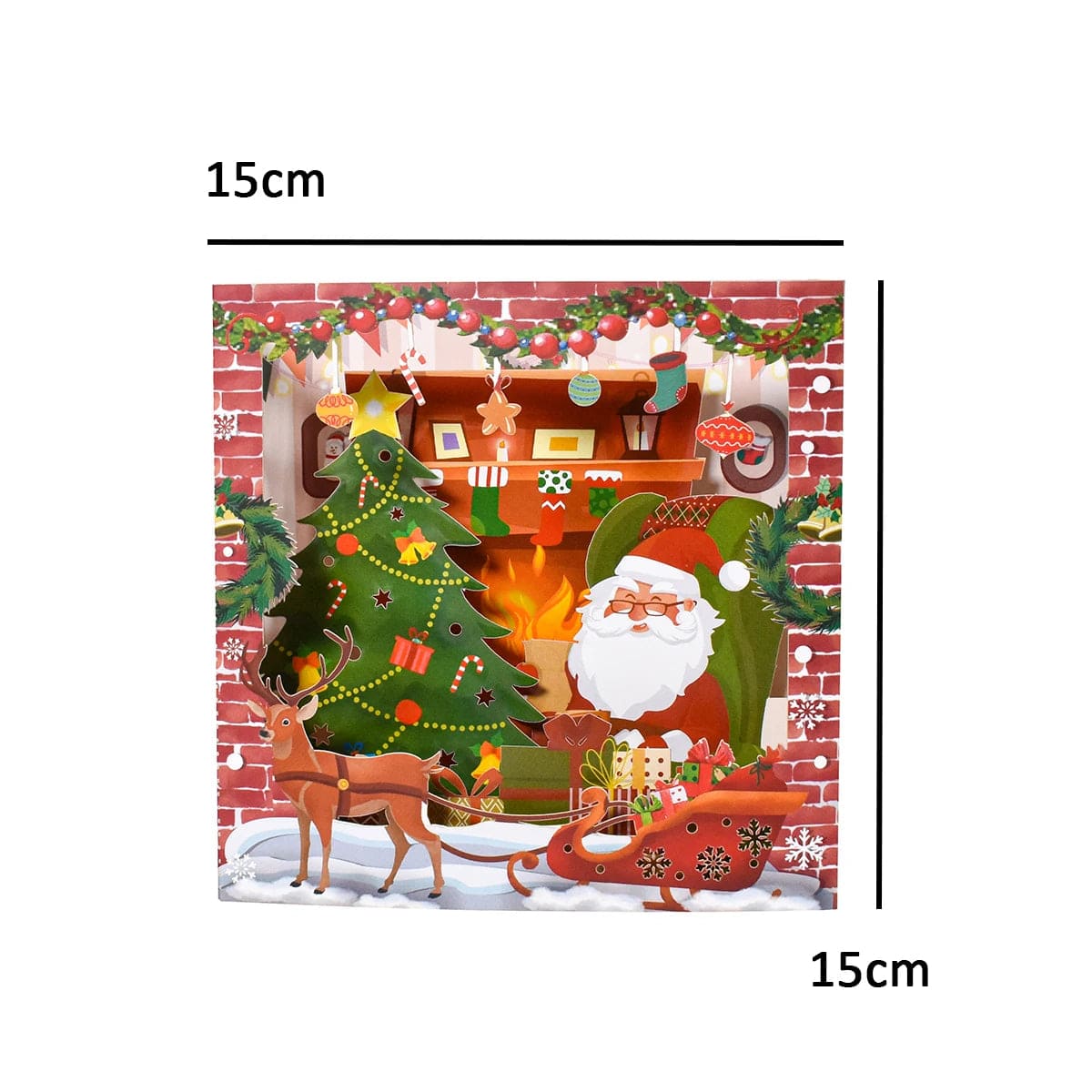 GeckoCustom Christmas Card Pop Up 3D Greeting Card New Year Christmas gift 8