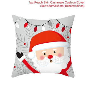 GeckoCustom Christmas Cushion Cover 45*45 Pillowcase Sofa Cushion Pillow Cases Cotton Pillow Covers Home Decoration 2023 Xmas Decor for Home 12