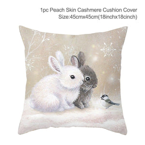GeckoCustom Christmas Cushion Cover 45*45 Pillowcase Sofa Cushion Pillow Cases Cotton Pillow Covers Home Decoration 2023 Xmas Decor for Home 38