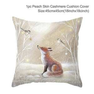 GeckoCustom Christmas Cushion Cover 45*45 Pillowcase Sofa Cushion Pillow Cases Cotton Pillow Covers Home Decoration 2023 Xmas Decor for Home 40