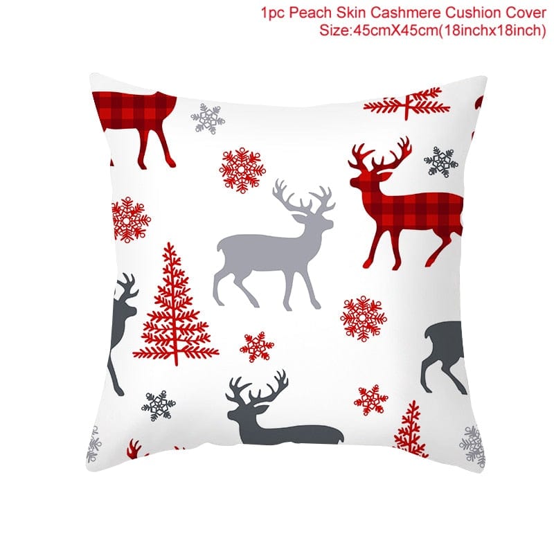 GeckoCustom Christmas Cushion Cover 45*45 Pillowcase Sofa Cushion Pillow Cases Cotton Pillow Covers Home Decoration 2023 Xmas Decor for Home 3