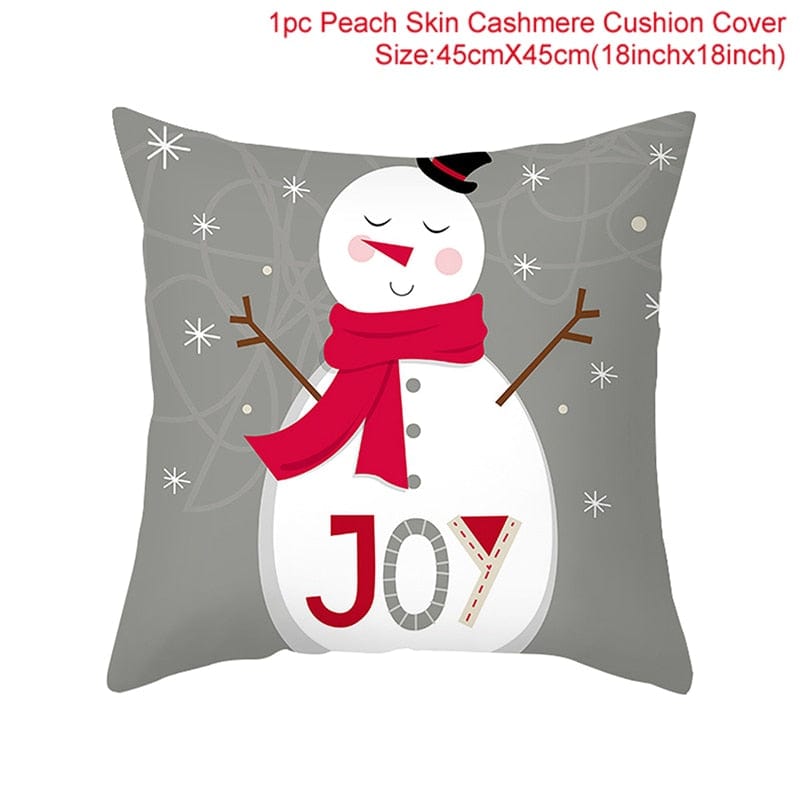 GeckoCustom Christmas Cushion Cover 45*45 Pillowcase Sofa Cushion Pillow Cases Cotton Pillow Covers Home Decoration 2023 Xmas Decor for Home