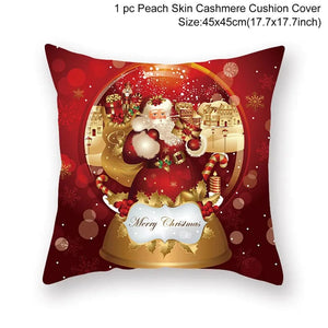 GeckoCustom Christmas Cushion Cover Merry Christmas Decorations for Home 2023 Christmas Ornament Navidad Noel Xmas Gifts Happy New Year 2024 style 31-58 / 45 x 45