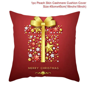 GeckoCustom Christmas Cushion Cover Merry Christmas Decorations for Home 2023 Christmas Ornament Navidad Noel Xmas Gifts Happy New Year 2024 style 20 / 45 x 45
