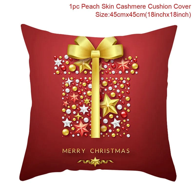 GeckoCustom Christmas Cushion Cover Merry Christmas Decorations for Home 2023 Christmas Ornament Navidad Noel Xmas Gifts Happy New Year 2024 style 20 / 45 x 45