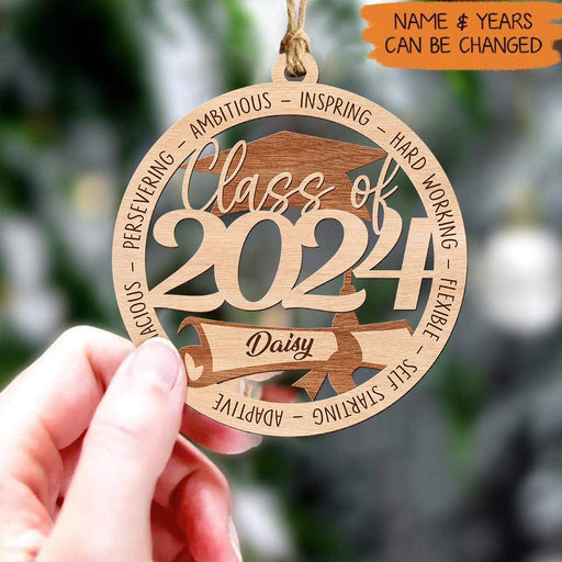 GeckoCustom Class Of 2024 Layered Wood Ornament HN590, Gift For Graduation