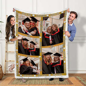 GeckoCustom Class Of Personalized Graduation Blanket, Class of 2024 Gift, HN590