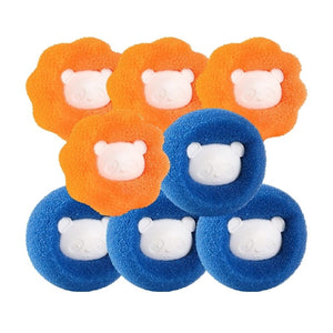 GeckoCustom Cleaning Tool Magic Laundry Ball Kit Hair Remover Pet Clothes Removes Hairs Cat and Dogs Home Household Product Dog Accessories A mixed color 8 PCS