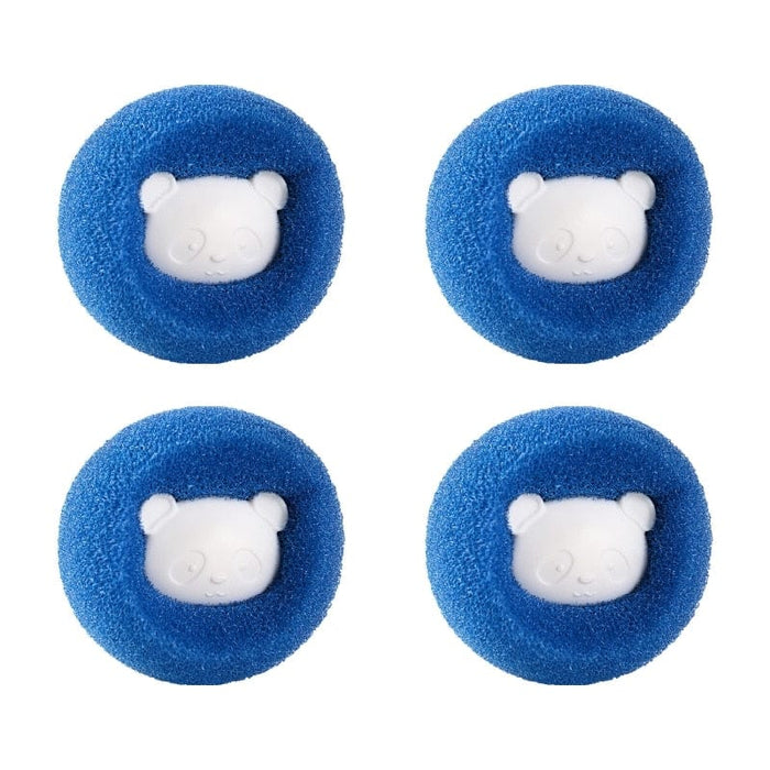 GeckoCustom Cleaning Tool Magic Laundry Ball Kit Hair Remover Pet Clothes Removes Hairs Cat and Dogs Home Household Product Dog Accessories A Blue 4 PCS