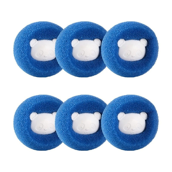 GeckoCustom Cleaning Tool Magic Laundry Ball Kit Hair Remover Pet Clothes Removes Hairs Cat and Dogs Home Household Product Dog Accessories A Blue 6 PCS