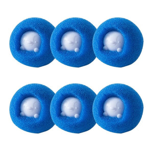 GeckoCustom Cleaning Tool Magic Laundry Ball Kit Hair Remover Pet Clothes Removes Hairs Cat and Dogs Home Household Product Dog Accessories B Blue 6PCS