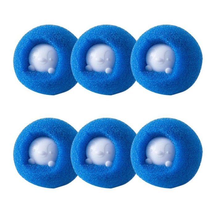 GeckoCustom Cleaning Tool Magic Laundry Ball Kit Hair Remover Pet Clothes Removes Hairs Cat and Dogs Home Household Product Dog Accessories B Blue 6PCS