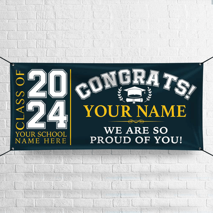 GeckoCustom Congrats Class of 2023 Banner, Gift Idea Senior Graduation HN590