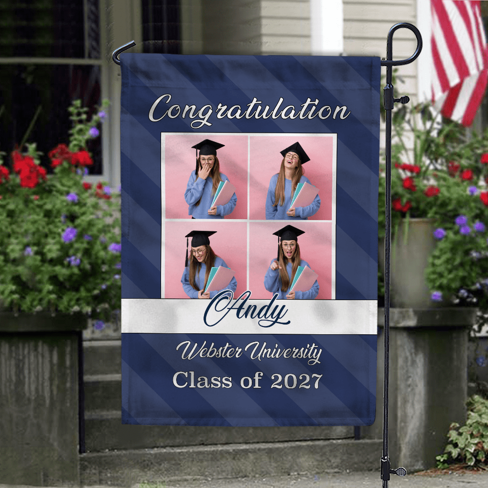 GeckoCustom Congratulation Graduation Garden Flag HN590