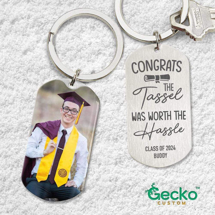 GeckoCustom Congratulation Graduation Metal Keychain HN590