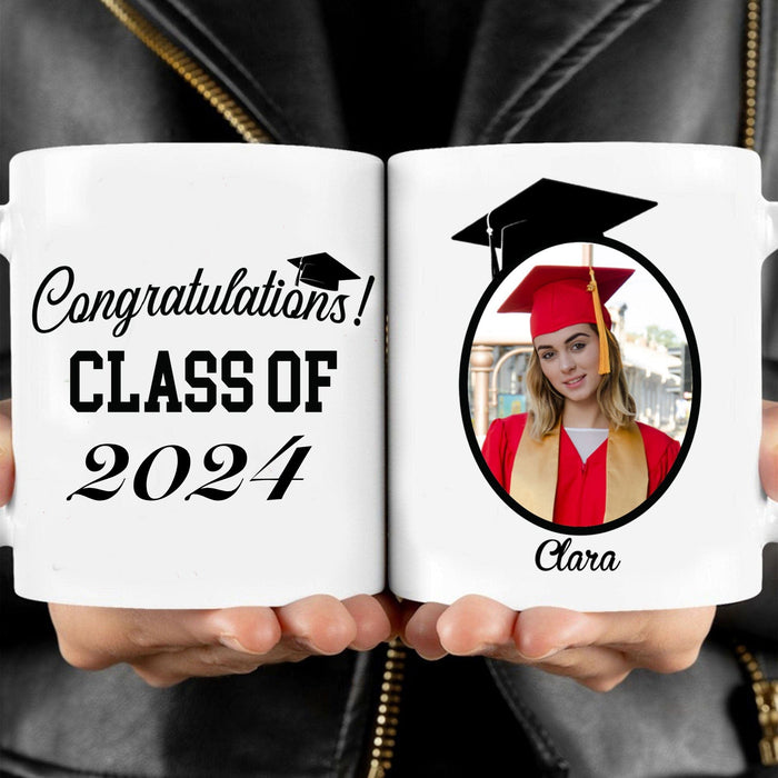 GeckoCustom Congratulations Class Of 2024 Gift Personalized Photo Mug H611