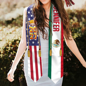 GeckoCustom Country Flag Class of 2025 Stoles Sash, Graduation Gift, Senior Gift K228 CH07 888875