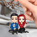 GeckoCustom Couple Sitting Together Anniversary Gift For Couples Acrylic Keychain TA29 890074 60mmW x 40mmH