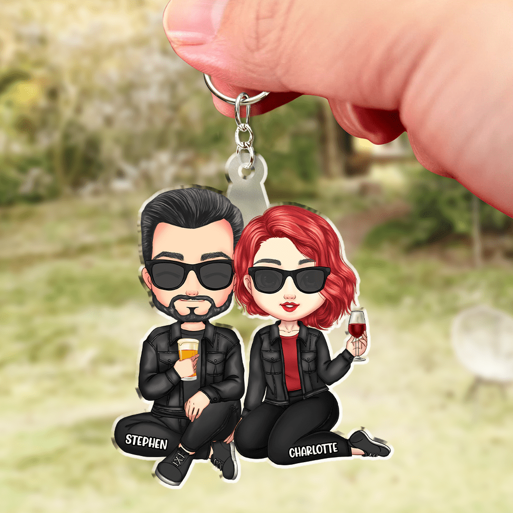 GeckoCustom Personalized Couple Gifts 2024, Together Is My Favorite Place Couple Metal Keychain , with Gift Box (Favorite)