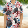 GeckoCustom Cow American Flag Hawaiian Shirt, Upload Photo 888382