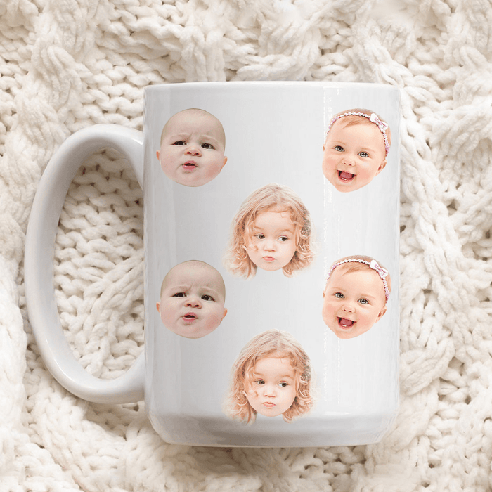 GeckoCustom Custom Baby Face Photo Family Mug TA29 890579