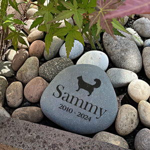 GeckoCustom Custom Cat Cherish Your Beloved Pet's Memory Memorial Engraved Stone HO82 893078