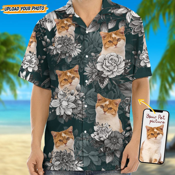 GeckoCustom Custom Cat Face Photo Hawaii Shirt N304 889285