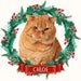 GeckoCustom Custom Cat Photo Ceramic Ornament For Christmas N304 889851