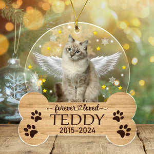 GeckoCustom Custom Cat Photo Christmas Gift Memorial Acrylic Ornament HO82 893138